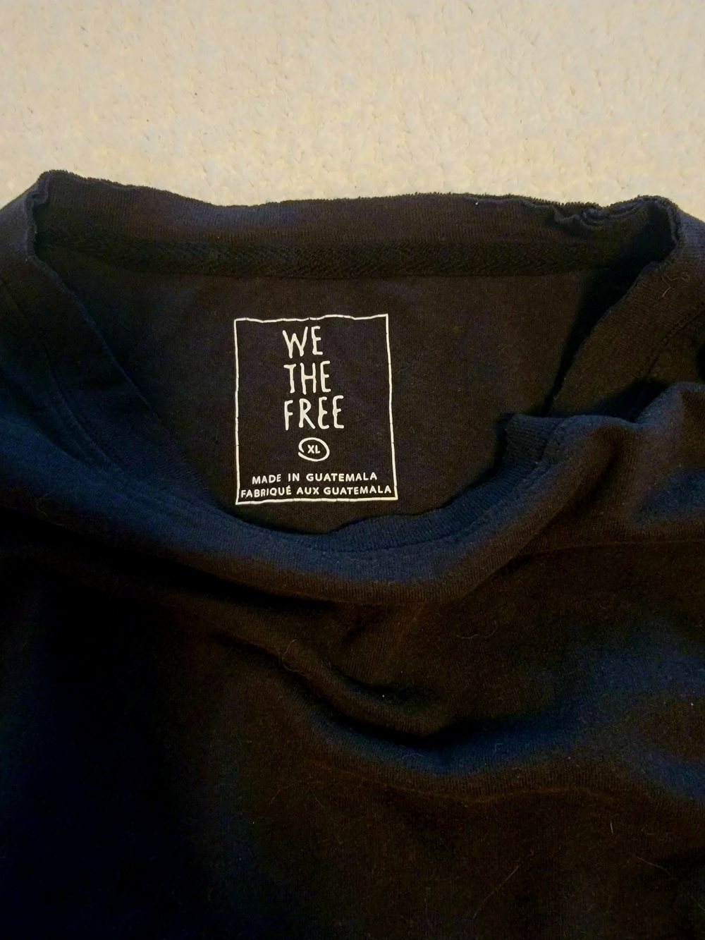 We The Free Women's Crop Black Crew Neck Tee